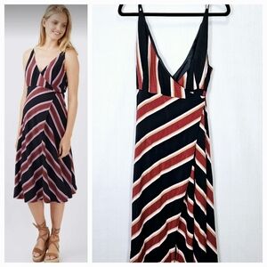 Topshop Maternity Women's Striped True Wrap Slip Dress Size 8